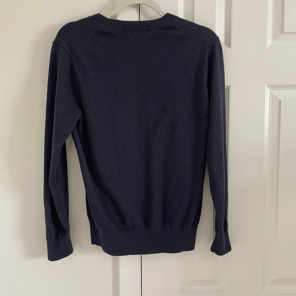Everlane Blue Organic Cotton Cool Max Lightweight Crewneck Sweater Small - Picture 4 of 8